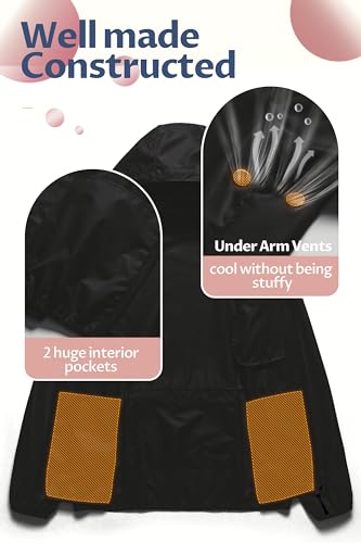 Image of CREATMO US Women's Sun Jackets Lightweight Packable Shirts UPF 50+ Hoodie Reflective Cycling Jacket With Detachable Hood