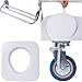 4 in 1 Adult Potty Chair for Seniors, Portable Rolling Shower Chair with Brakes, Waterproof Toilet Chair with Wheels, Commode for Elderly and Disabled, Bedside Transfer Chair, Premium Design