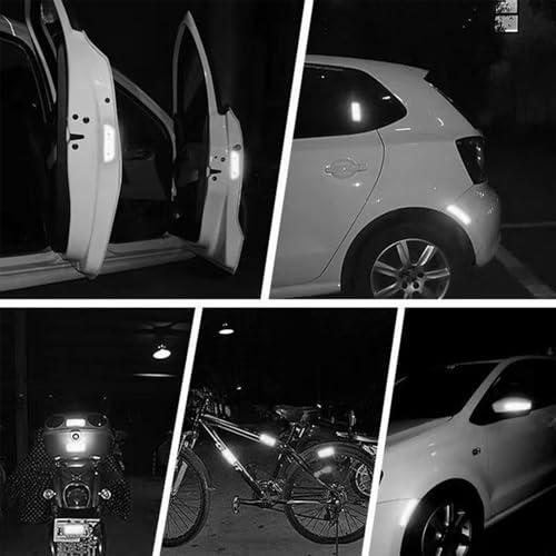 42 peças de adesivos reflexivos, adesivos refletores de bicicleta para capacete, refletores de garag