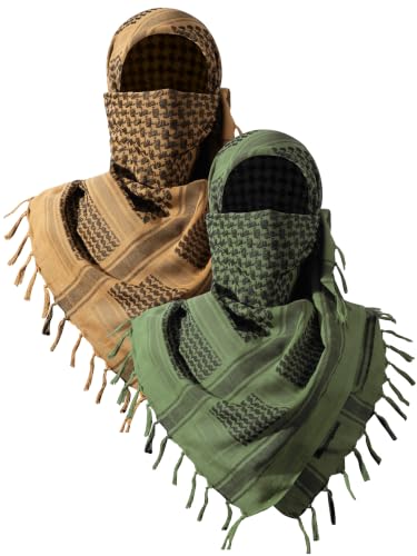 Image of FREE SOLDIER Scarf Military Shemagh Tactical Desert Keffiyeh Head Neck Scarf Arab Wrap with Tassel for Men Women