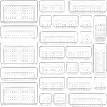 Vtopmart 25 Pack Drawer Organiser, 4-Size Makeup Organizer Trays for Vanity, Bathroom, Desk, Office, Bedroom