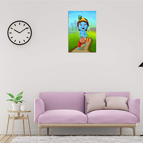 Image of PAPER PLANE DESIGN Baby Krishna Poster for Pregnant Women (Paper, 12 x 18 Inch) (Design-H) ,multicolor
