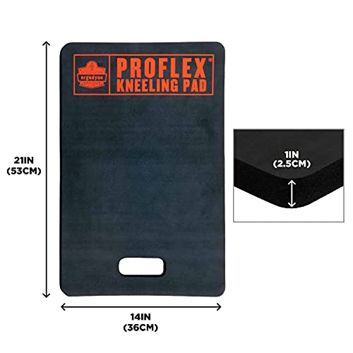Image of Ergodyne ProFlex 380 Kneeling Pad, Foam Knee Cushion, Water Resistant Kneeling Mat, 14 inch x 21 inch x 1, Black