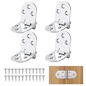 4 Pcs Armadio Cerniere per Tavolo Pieghevole,Cerniera per Tavolo Pieghevole,Hardware Tavolo Pieghevole Cerniera,Resistente Alla Corrosione,Adatto per Mobili,Armadi,Tavoli da Pranzo,Porte in Legno