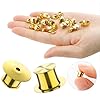 Pin Backs, Locking Pin Backs, 50 Pieces Metal Keepers Clasp Needle Back Lock Flat Head clamp Badge Fastener Tie Tack Lapel Brooch Enamel Lapel Pins Lock and DIY Crafts,Without Needle - Gold #2