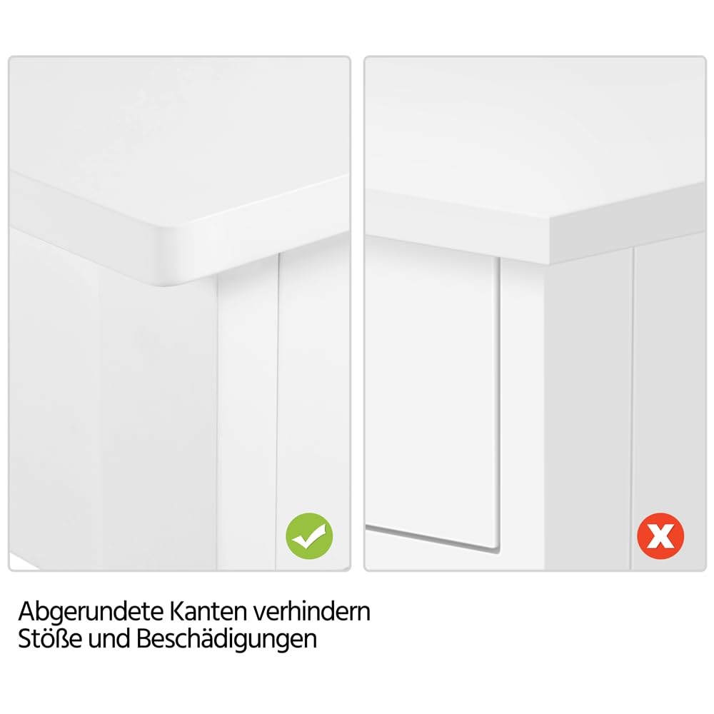 Yaheetech Konsolentisch, Flurtisch mit Schublade und 2-stufigen Ablagefächern, Beistelltisch Holz, Sofatisch mit stabilem X-Rahmen, für Eingang, Flur, Wohnzimmer, 100 x 30 x 80 cm, Weiß