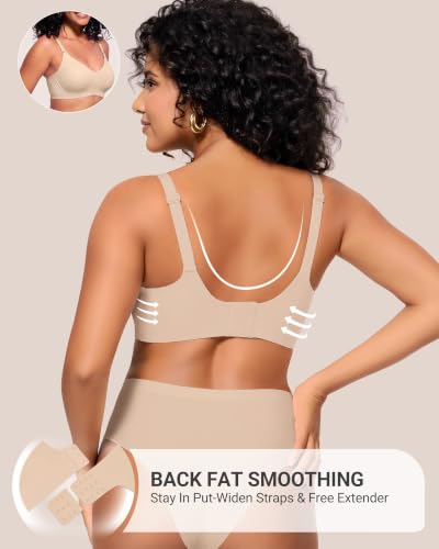 Image of HORISUN No Underwire Seamless Full Coverage Bras for Women Regular & Plus