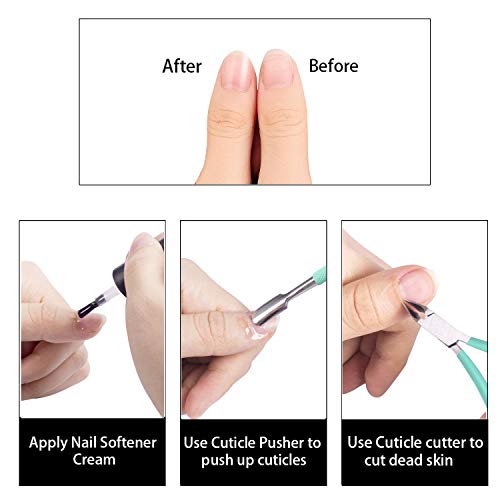 Ejiubas G-EJ3-31 Cuticle Trimmer With Cuticle Pusher Cuticle Nipper Professional Grade Stainless Steel Cuticle Remover Cutter Clipper Durable Pedicure Manicure Tools thumb #5