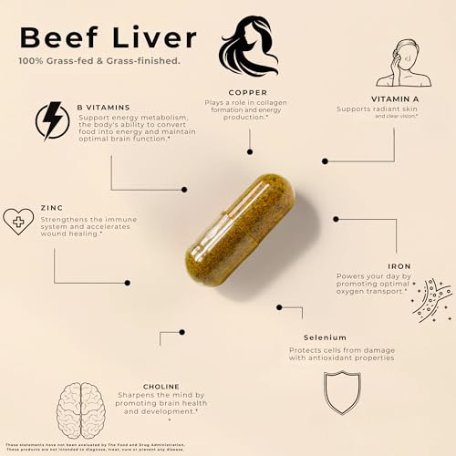 Lonvera Grass Fed Beef Liver Supplement – 3000mg Freeze Dried Desiccated Organs – Nutrient Source for Joints, Bones, Hair, Skin, Nails & Daily Energy – 120 Pasture-Raised Capsules - Thumbnail 5