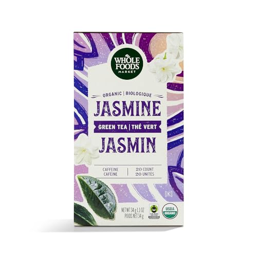Image of WHOLE FOODS MARKET Organic Jasmine Green Tea, 20 CT (Pack of 2)