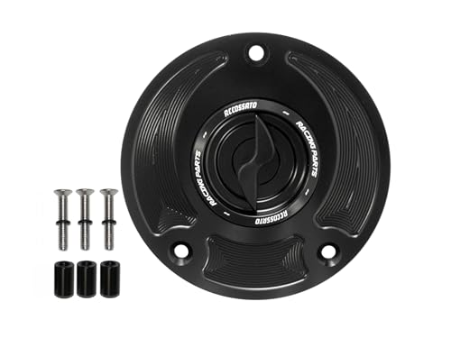 Bouchon essence Accossato noir à cliquet en alu pour Suzuki Hayabusa 2015