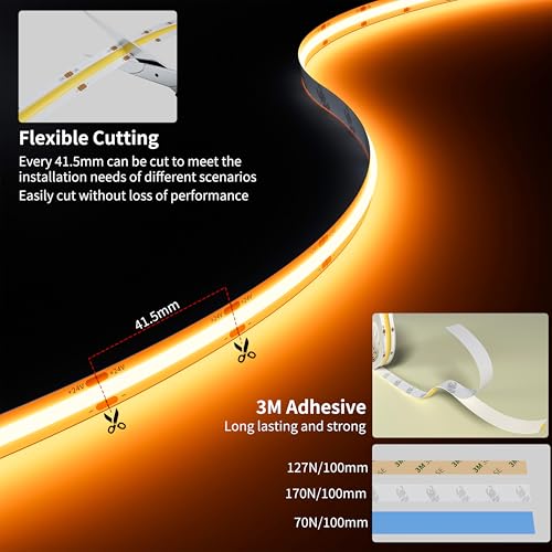 Tira de LED PAUTIX COB 6.1 m Blanco cálido 2000K miniatura 5