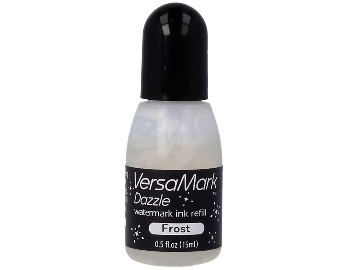 Tsukineko White Imagine Crafts Versamark Dazzle Inker Refill-Frost