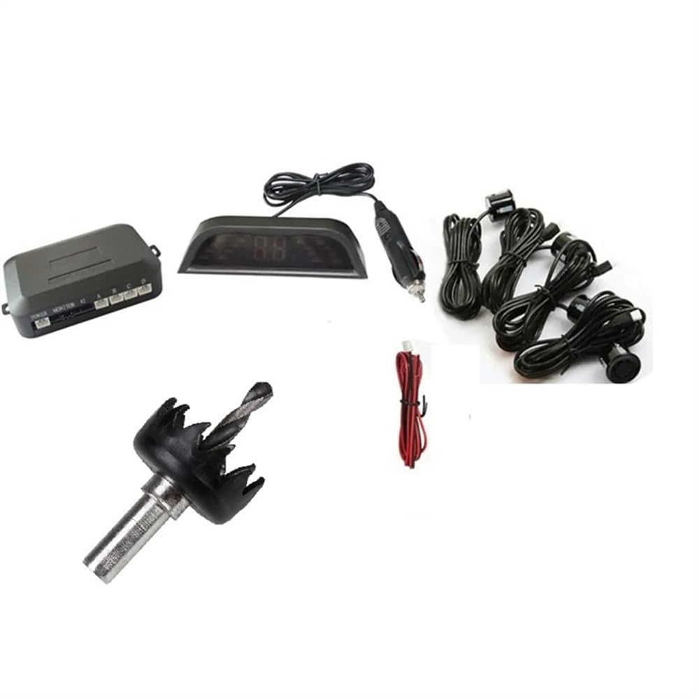 Kit sensori parcheggio Sensore di parcheggio per auto, display Parktronic per retromarcia, radar per, monitor con rilevatore 4 sensori da 22 mm