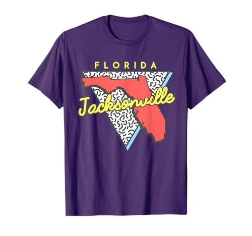 Jacksonville Florida T Shirt 80s Design Souvenirs T-Shirt