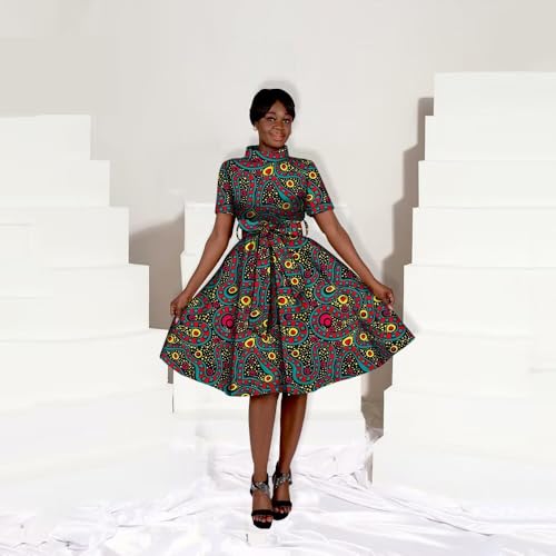 African Dresses for Women Ankara Wax Print Evening Dresses Dashiki Women Outfits Plus Size Africa Party Clothing4