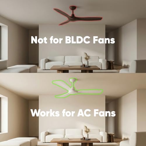 Image of AZIOT Smart IOT ceiling fan kit with RF Remote, compatible with Amazon Alexa, google assistant, temperature control, remote-controlled, timer control, app control