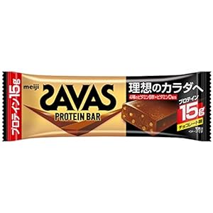 明治 ザバス(SAVAS) プロテインバー チョコレート味 12本×1箱 たんぱく質15g ビタミン配合 バータイプ" 