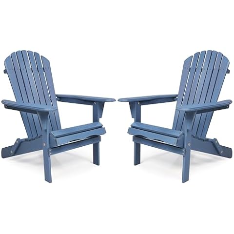 Outdoor Wooden Folding Adirondack Chair Set of 2 with Pre-Assembled BackRest, Wood Patio Chair for Garden Backyard Porch Pool Deck Firepit Cover
