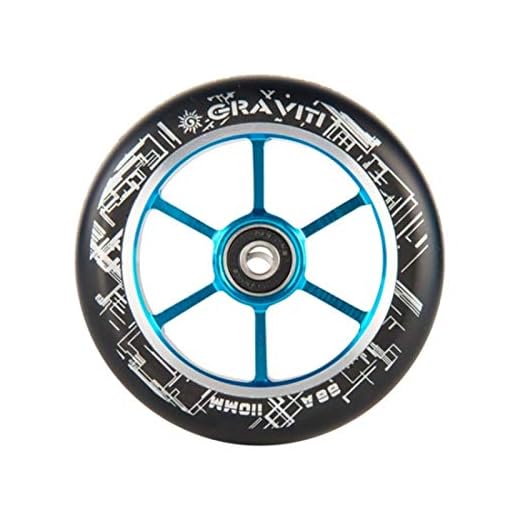 BINCIBH Roue trotinette Freestyle,Trottinette Stunt 110mm de Roues PU Scooter Adultes Roues Roues de Cordon de Scooters Scooters (Color : Blue)