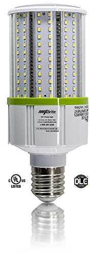 MaxBrite 30W LED Corn Light Bulb - Natural White 5000K, Replaces 300W Incandescent, 3,450 Lumens, Mogul Base E39, 100-277V AC UL/cUL DLC
