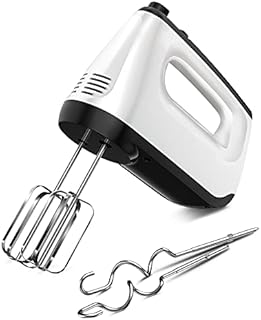 TEUMI Hand Mixer, 6-Speed 250W Electric Handheld Mixer, 2 Beaters, 2 Dough Hooks