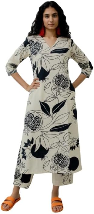 Women's Rayon Blend Straight Printed Kurta & Palazzo
