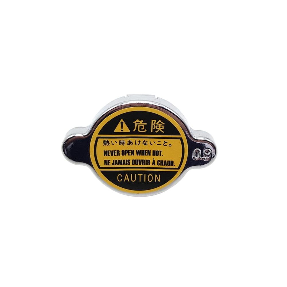 Tappo radiatore moto compatibile con biciclette Coperchio serbatoio acqua refrigerante sigillante 0,9 bar 1,1 bar(0.9-Yellow Mark)