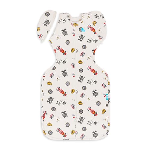 Image of Love to Dream Swaddle Up Transition Swaddle, 1.0 TOG, Patented Zip-Off Wings, Gently Help Baby Transition from Being Swaddled to Arms Free When Showing Signs of Rolling. 19-24 lbs, Dream Racer