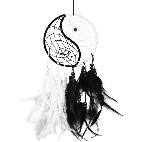 Homishare Dream Catcher Handmade, Tai-Chi Dream Catcher With Feather For Boys And Girls, Acient Culture Dream Catcher Kit For Cars, Bedroom And Wall Decoration #TOP1