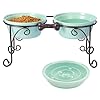 Pet StandElevated Dog BowlsRaised Dog Bowl StandPet Feeding Station for Large Medium Dogs Large Green