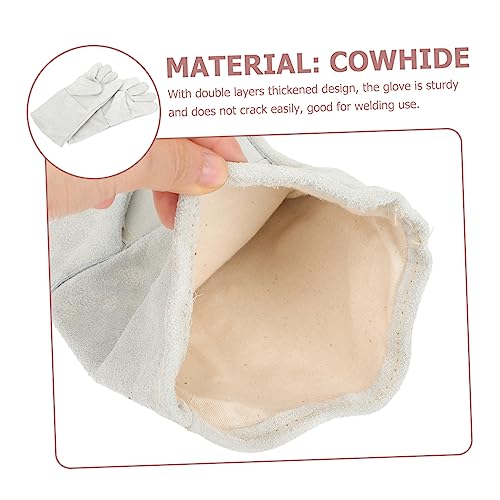 Guantes de trabajo de vaca UPKOCH transpirables para una protección cómoda y multiusos 7