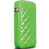 BUBM CD Case 32 Capacity CD/DVD Carrying Case DVD Storage Organizer Case VCD Wallets (Green-L)