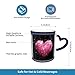 Kingww Taza mágica sensible al calor con purpurina rosa de 325 ml Imagen de Kingww Taza mágica sensible al calor con purpurina rosa de 325 ml