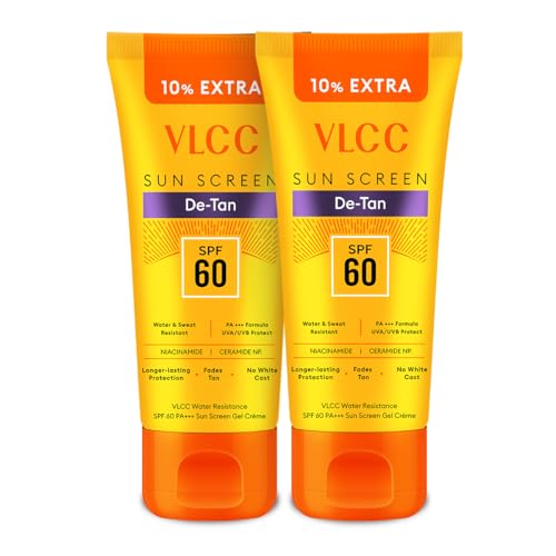 VLCC De-Tan Water Resistant SPF 60 PA+++ Sunscreen Gel Crème - 10...