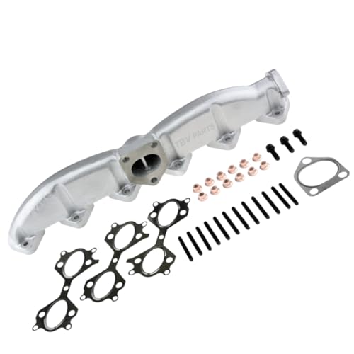 TBVPARTS Colector De Escape 11622248166 Mas Juego De Juntas 18407788422 Hecho De Hierro Dúctil 11627788422 Compatible Para E60 E61 E65 X5 3.0d 2.5d M57 M57N 325d 330d 525d