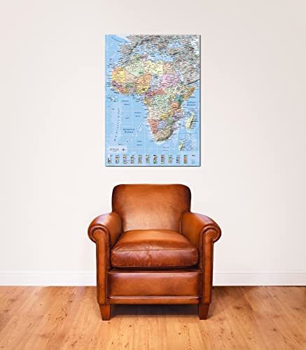 empireposter - Landkarten - Africa Map - für Heimbüro - Größe (cm), ca. 61x91,5 - Poster, NEU -