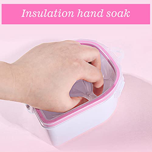 3 In 1 Set Nail Soaking Bowl, Professional Soak Off Acrylic Nail Remover Bowl Gel Polish Dip Powder Remover Kit With Cuticle Peeler And Pusher For Salon Home Nail Art (Pink) #TOP5