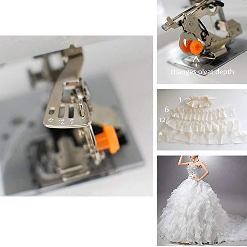 Pie prensatelas Ruffler para máquina de coser miniatura 4