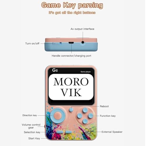 Video Game for Kids , Handheld 400 in 1 Games for Kids - Game Box with TV Output & with Gaming Console - Rechargeable Video Game for Kids (Style 3) 5 41rifMXY10L
