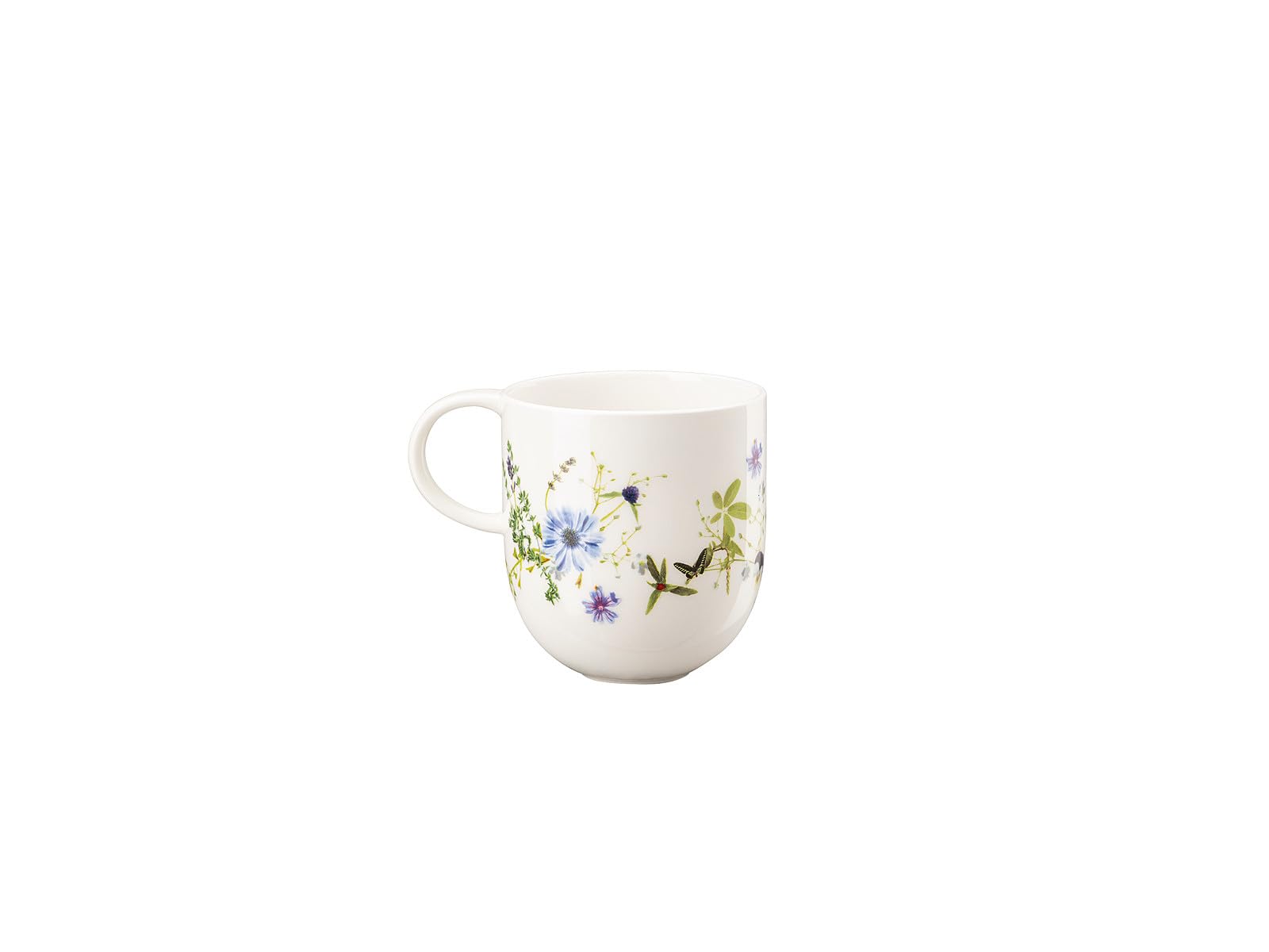 Rosenthal Brillance Grand Air kubek z uchem – kubek do kawy na gorące napoje, kubek z uchem z Bone China, naczynia do zmywarki, Ø 7,4 cm, wys. 8,6 cm, 340 ml, wielokolorowy, niebieski