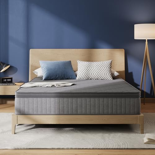 Avenco Cal King Size Mattress, 10 Inch Cal King Mattress in a Box, Medium Firm Hybrid Mattresses with Smarts™ Coil and Gel Memory Foam for Cool Night Sleep & Pressure Relief, CertiPUR-US Certified