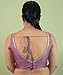FIGURE'S Women's Dupion Raw Silk Sleeveless Boat Neck Zari Lace Mirror Work Neck Design Readymade Saree Blouse Padded Stitched Lining Festive Blouse Lavender Wine Gold S20 (Lavender, 40)