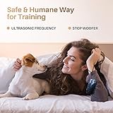 Queenmew Anti Bell Gerät Hunde, Tragbares Ultraschall Antibell Ultraschall Gerät mit Doppelfrequenz, 16.4 Fuß Effektives Antibell für Hunde für das Training im Innen- und Außenbereich