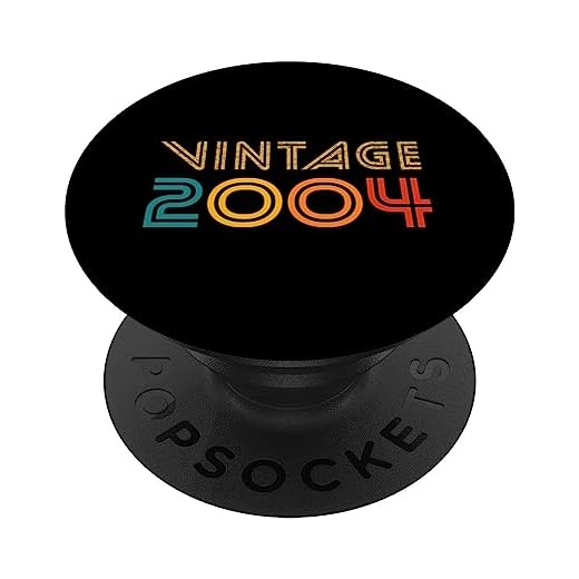 Camiseta vintage 2004 para hombres y mujeres, regalo de cumpleaños 19 años PopSockets PopGrip Intercambiable