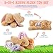 Sratte 5 Pcs Easter Bunny Stuffed Animal Set Large Mommy Bunny Plush with 4 Cute Stuffed Baby Rabbit in Her Belly Soft Cuddly Rabbit Plush Gift for Birthday Baby Shower Party Favor(Brown,Lying Style)