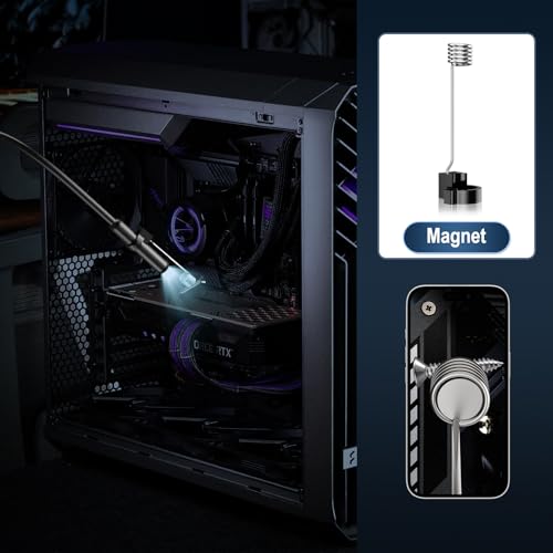 Endoscope Accessories Set, Including Magnet Hook Mirror for Ennovor W400E Borescope Camera with Light - Thumbnail 4