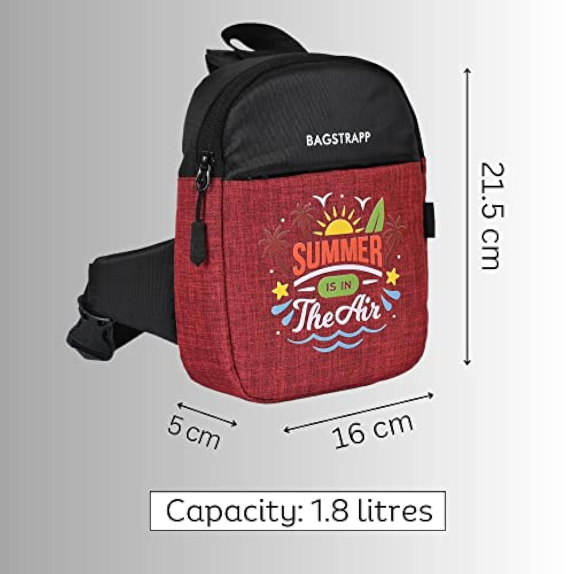 Maroon Colour Unisex Cross Body Sling Bag