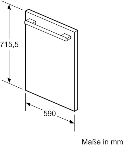 Bosch Edelstahl-Dekortür 59 x 71.6 cm für Unterbau-Gefriergeräte KUZ20SX0