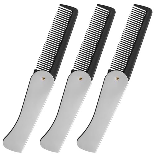 Peine Plegable de Acero Inoxidable para Hombre miniatura 1
